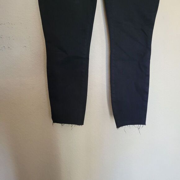 Frank & Eileen Sligo Jeans Sz 31 Black Womens Fray Hem Ankle Skinny 25.5" Inseam - Picture 10 of 12